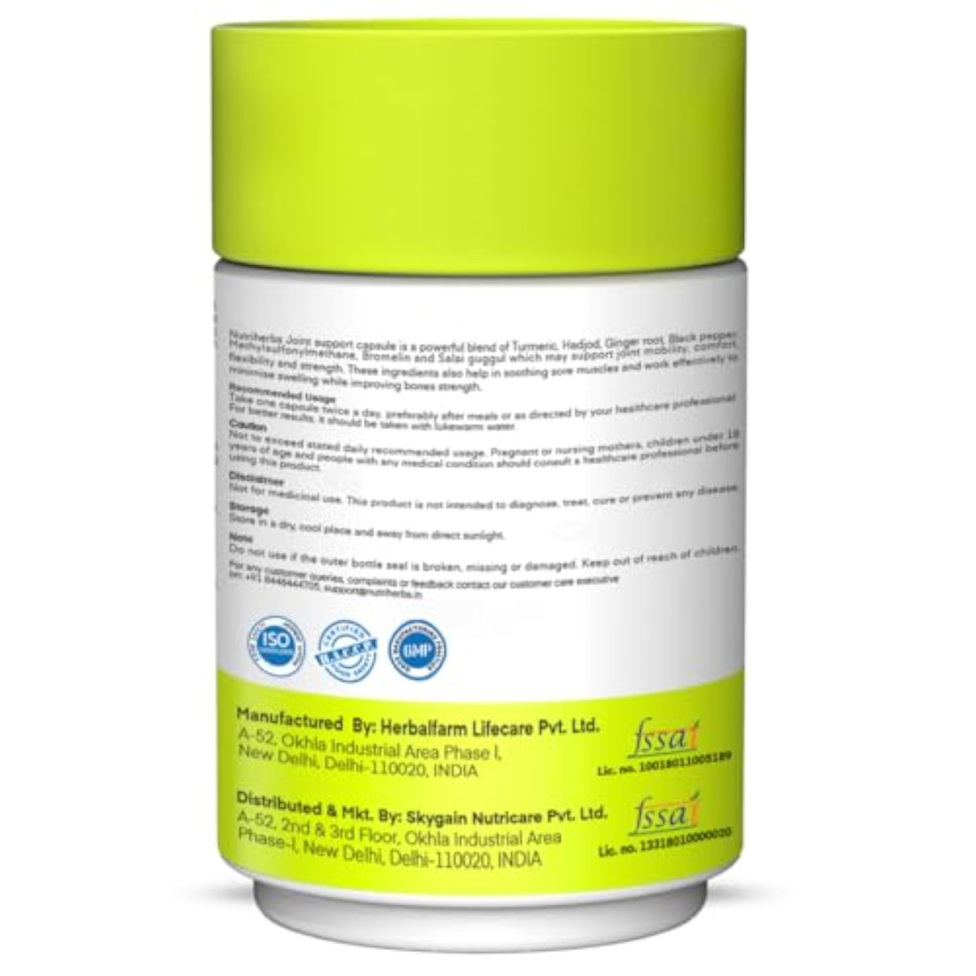 NUTRiHERBS Joint Support Supplement, 60 Capsules